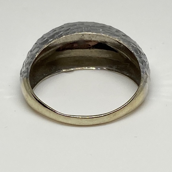 Italian 14k White Gold Dome Ring - Picture 8 of 9